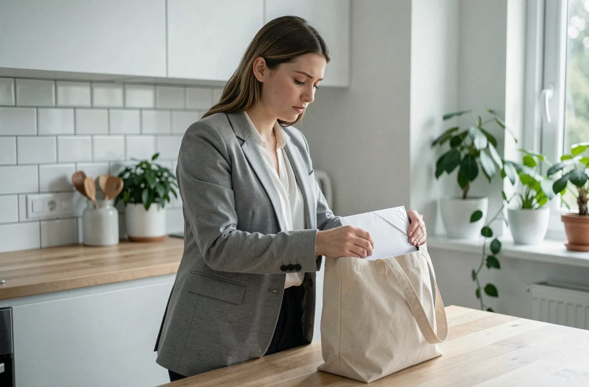 Jeune apprentie préparant son courrier de rupture de contrat d'apprentissage avant envoi